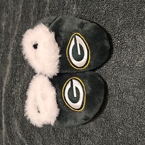 Infant Green Bay Packers Slippers Baby Cozy Plush NFL Football Newborn Warm